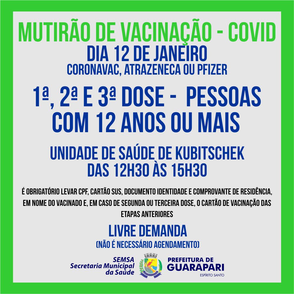 Guarapari realiza mutirão de vacinação nesta quarta