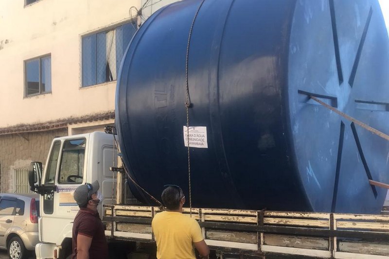 Prefeitura de Guarapari entrega de caixa d'água de 20 mil litros, para comunidade de Samambaia
