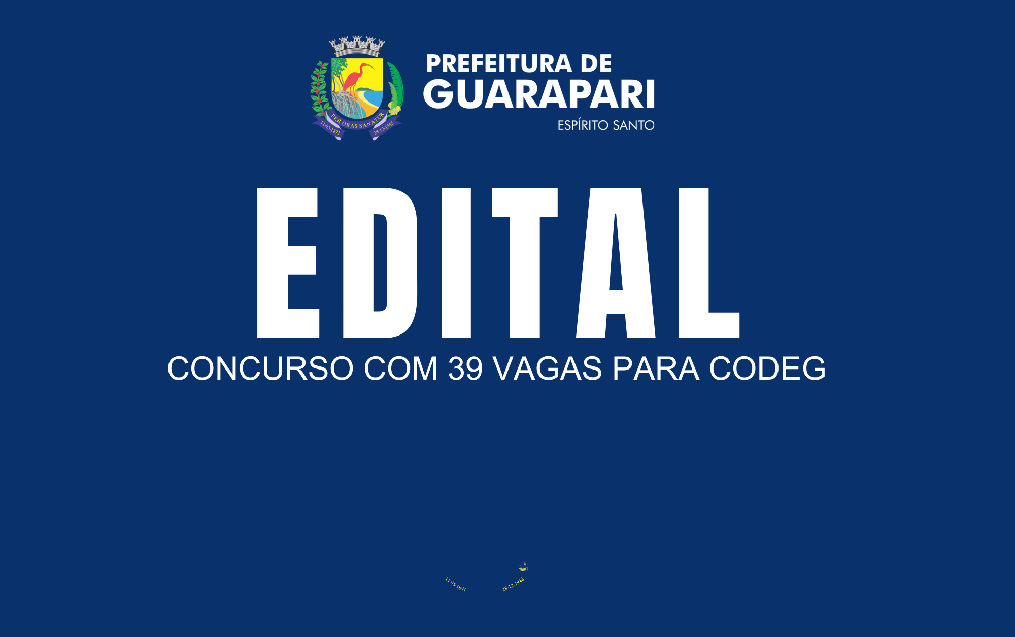 Prefeitura abre concurso com 39 vagas para Codeg