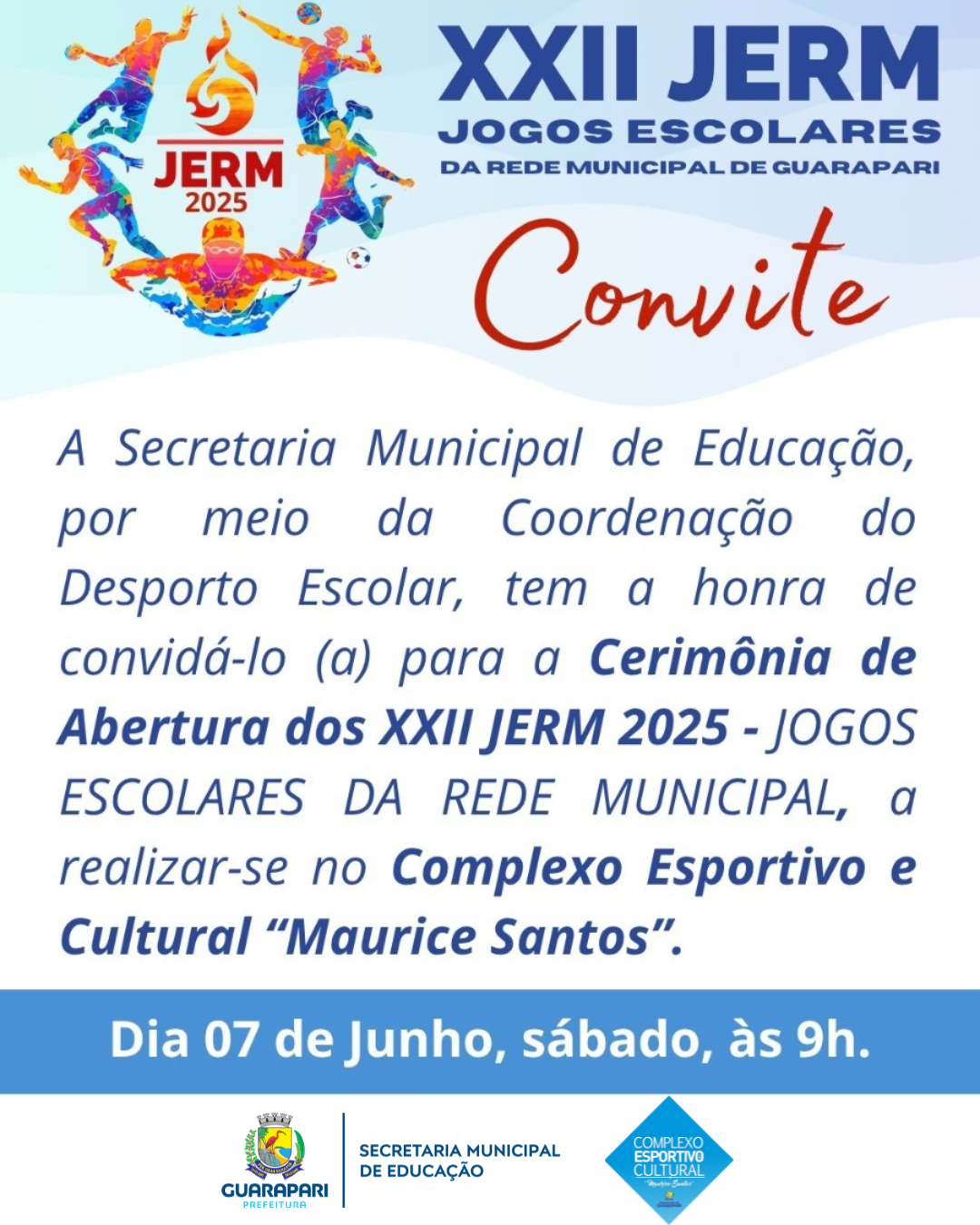 Abertura dos Jogos Escolares da Rede Municipal acontece neste sábado (07)