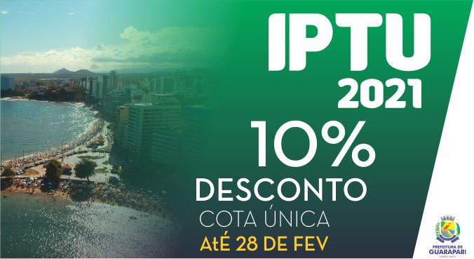Termina neste domingo (28) o prazo para pagamento do IPTU com 10% de desconto 