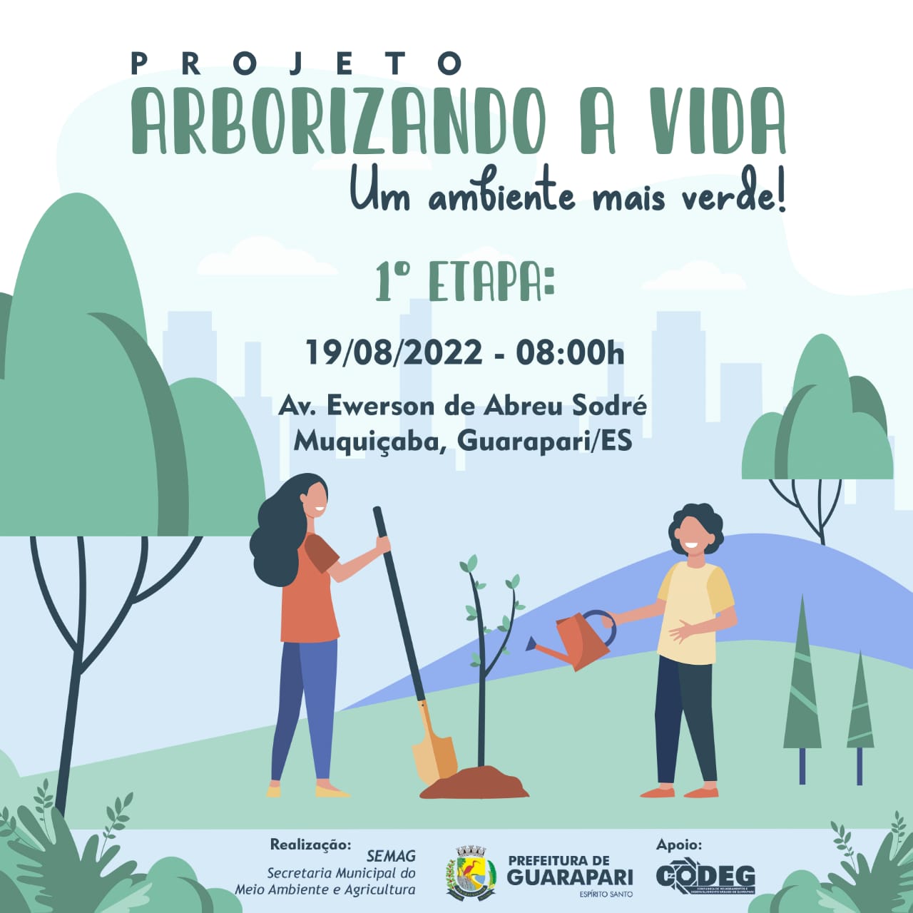 Prefeitura de Guarapari lança Projeto Arborizando a Vida - Um ambiente mais Verde! 