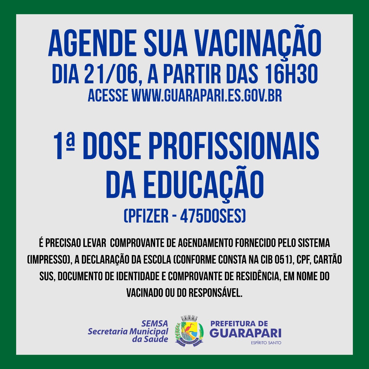 Prefeitura de Guarapari abre novo agendamento para profissionais da educação nesta segunda 