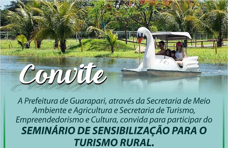 Prefeitura de Guarapari abre período de inscrição para Seminário de Turismo Rural