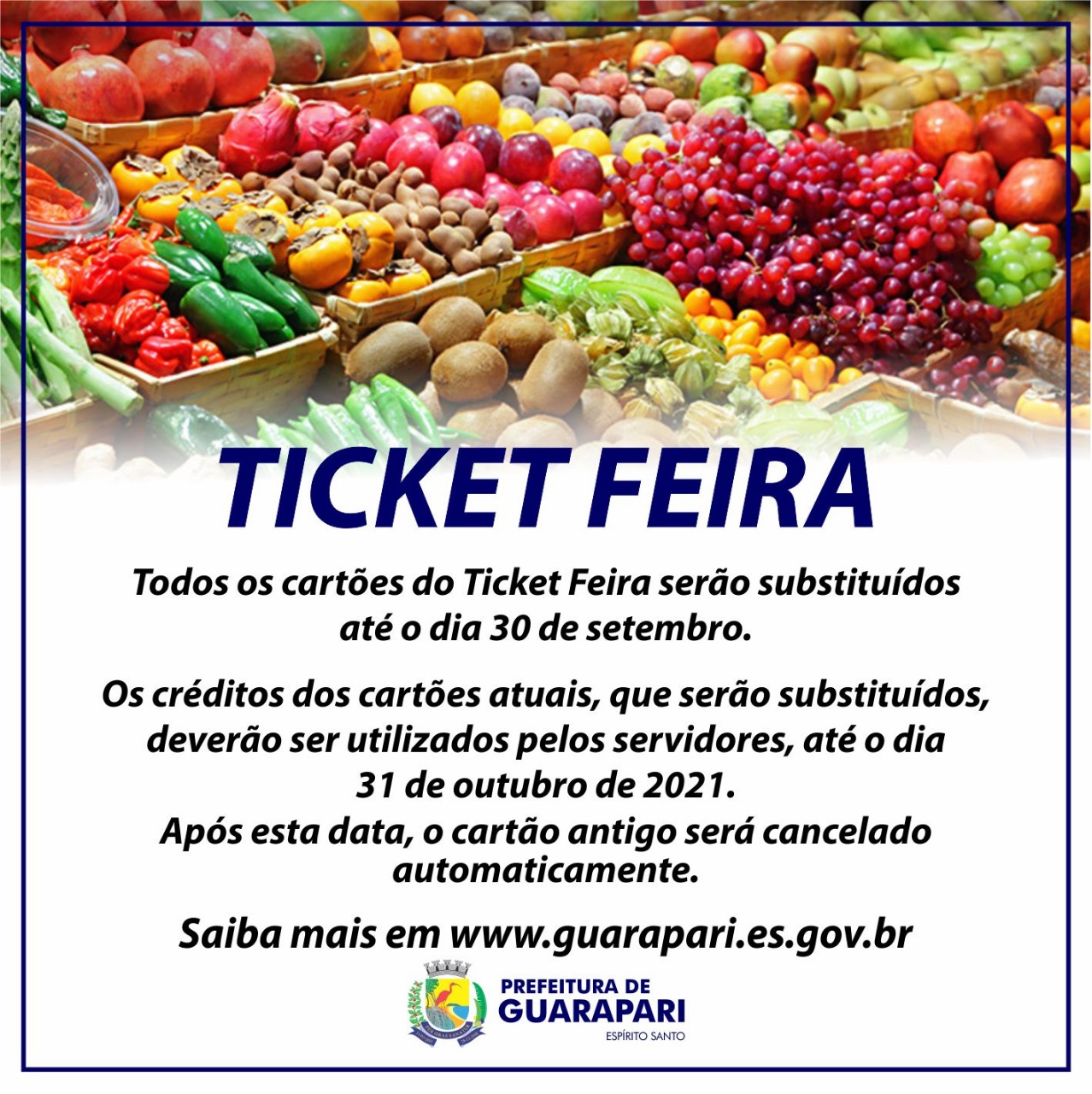 Guarapari realiza substituição do Ticket Feira 