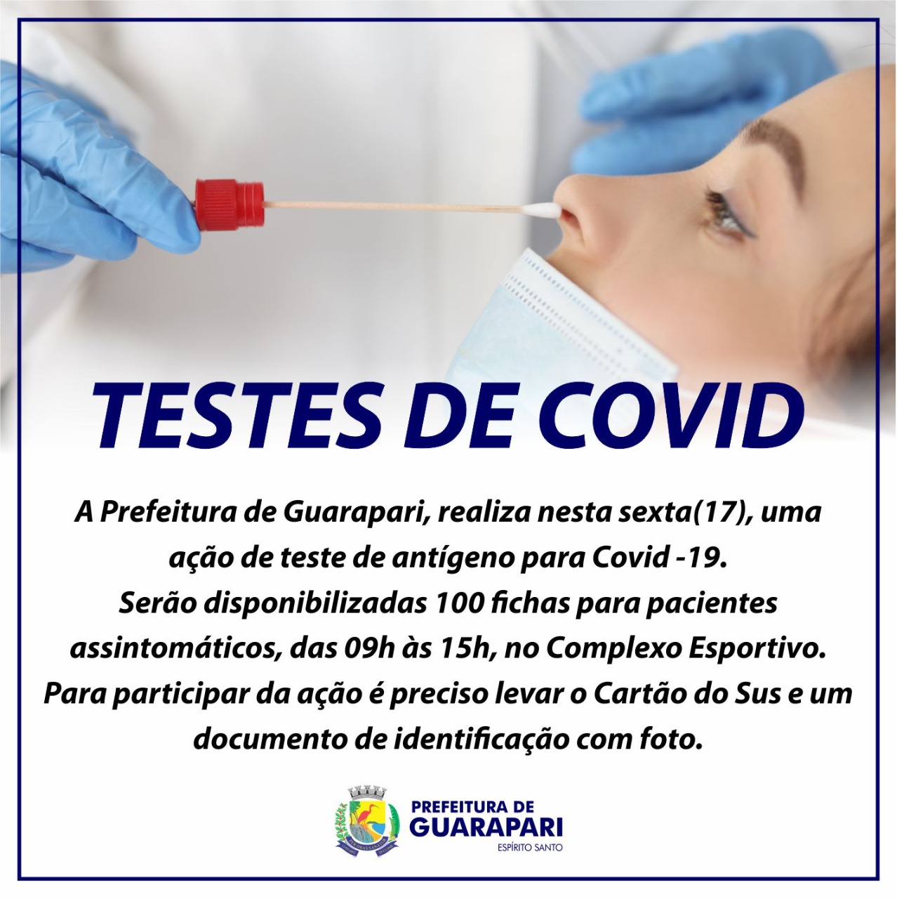 Guarapari realiza ação de testagem para Covid-19 