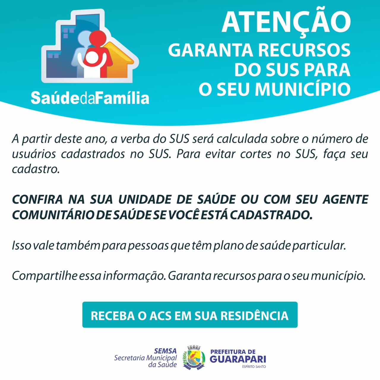 Prefeitura de Guarapari realiza campanha de cadastramento de moradores no SUS