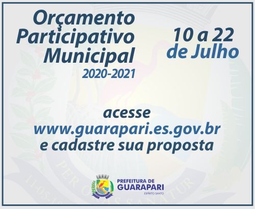 Hoje é o último dia para o cadastramento de propostas no Orçamento Participativo 2020-2021