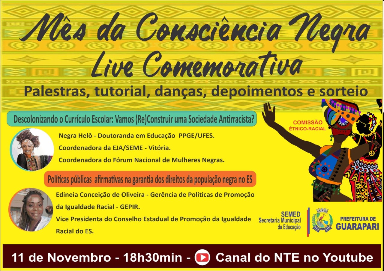 Prefeitura de Guarapari realiza Live para celebrar o mês da Consciência Negra