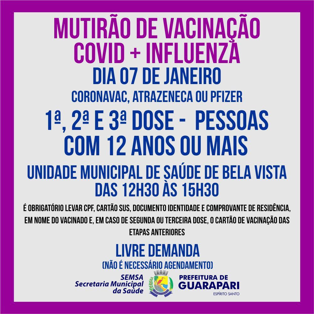 Prefeitura realiza ação de vacinação no bairro Bela Vista 