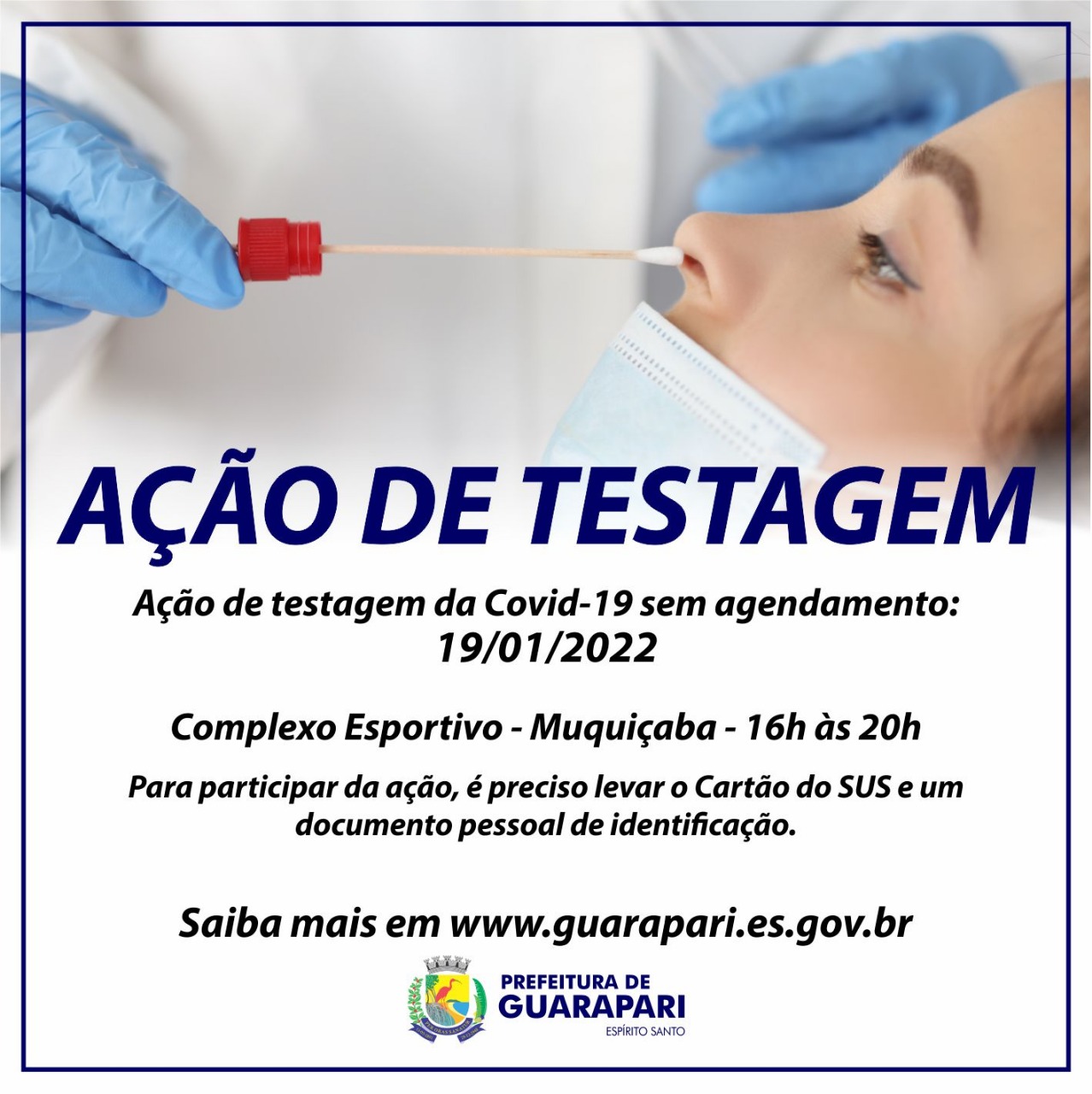 Guarapari realiza ação de testagem sem agendamento